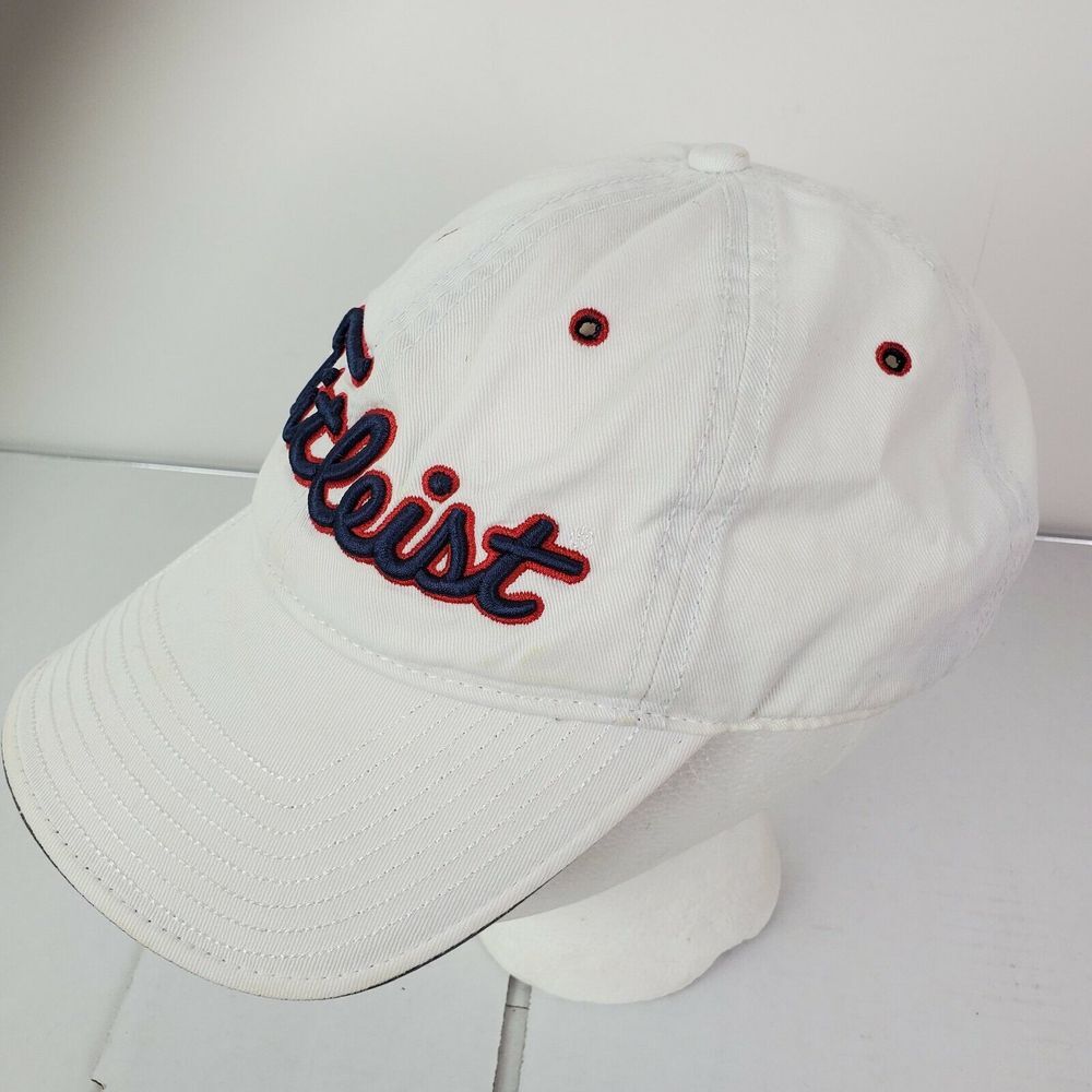 Titleist Embroidered Mens Golf Hat Adjustable Blue Red Lettering - Picture 6 of 9